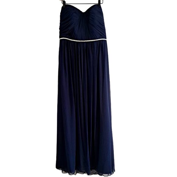 Jenny Packham Strapless Beaded Chiffon Gown - Picture 3 of 9